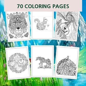 Adult coloring pages animals