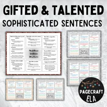 Preview of Sophisticated Sentences | Literacy Mat | Middle and High School