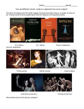 Preview of Sophocles' Antigone: visual representations (full color)