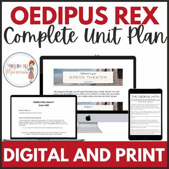 Preview of Sophocles' Oedipus Rex Complete Unit Plan: Distance Learning and Print Versions