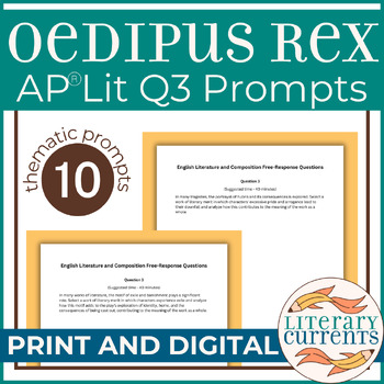 Preview of Oedipus Rex | Sophocles | Q3 Essay Prompts | AP Lit Open Ended Literary Response