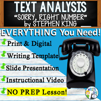 Preview of Sorry, Right Number - Text Based Evidence - Text Analysis Essay Writing Lesson