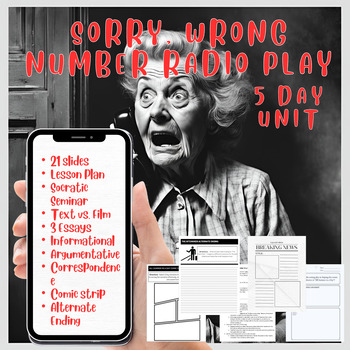Preview of Sorry, Wrong Number ELA Unit: A Full Week of Engaging Lessons for Middle School