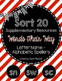 Sort 20 Supplementary Resources- Words Their Way- Letter N