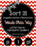 Sort 21 Supplementary Resources- Words Their Way- Letter N