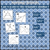 AA~,SAS~,SSS~ Showing Triangles are Similar~Similarity Sor