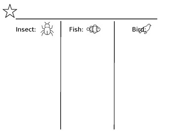 Preview of Sort Animals/Insects by Type
