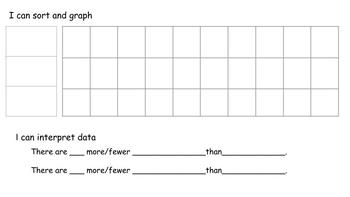 Preview of Sort, Graph, and Interpret Data with Sentence Frames Template