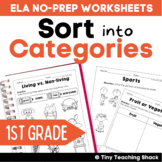 Sort Into Categories Common Core Practice Sheets L.1.5.A