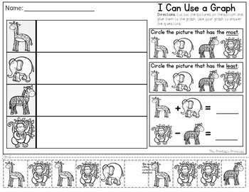 sorting and graphing activities no prep worksheets for kindergarten and 1st