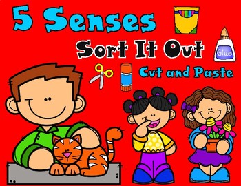 Preview of Sort It Out: 5 Senses Cut and Paste