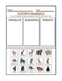 Sort Marsupials, Ungulates, and Primates - Mammals Interac