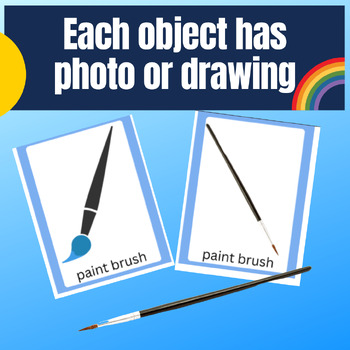 Match Object to Picture Cards for ABA Autism ABLLS-R B4 & B6 with Photos