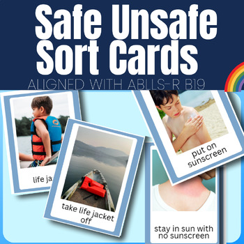 Preview of Sort Safe or Unsafe Picture Cards Aligned with ABLLS-R B19