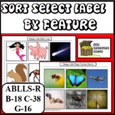 Sort Select & Label by Feature Autism ABA Therapy ABLLS-R 