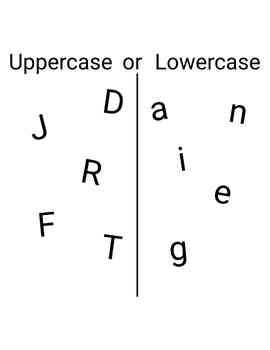 Preview of Sort Uppercase and Lowercase Letters #2