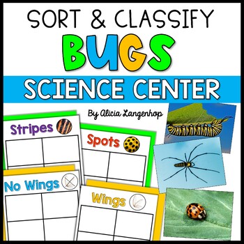 Preview of Sort and Classify Bugs Preschool Insects and Spiders Theme Science Center