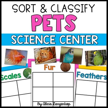 Preview of Sort and Classify Pets Preschool Pet Theme Science Center