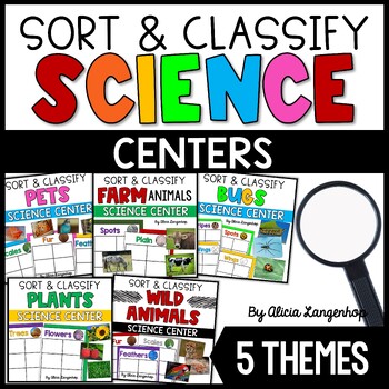 Preview of Sort and Classify Science Center Bundle for Preschool Pre-K Kindergarten
