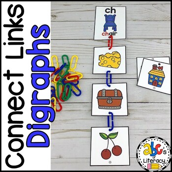 Preview of Linking Chains Beginning Digraphs Activity - Sort & Link Phonics Activity