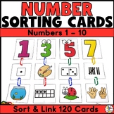 Numbers 1 to 10 Sort, Match, & Link Cards - Matching Numbe