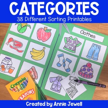 Preview of Sort by Category Sorting Printables for Preschool and Kindergarten