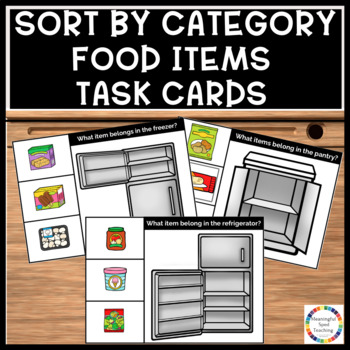 Preview of Sort by Category Where Does It Belong? Printable Task Cards Special Education