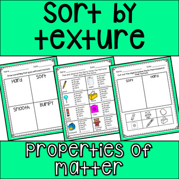 Preview of Sort by Property: Texture CCSS Aligned Worksheets