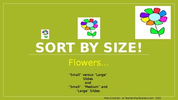 Preview of Sort by SIZE Flowers Powerpoint