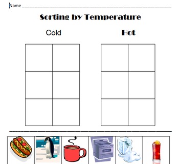 Preview of Sort by Temperature