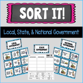 Preview of Sort it! Local, State, & National Government