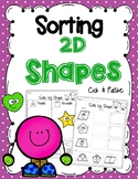 Sorting 2D Shapes- Cut and Paste