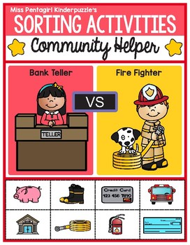 Preview of Sorting Activities Community Helper Bank Teller and Firefighter
