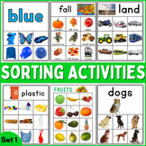 Sorting Activities with Visuals Autism Speech Therapy Sped
