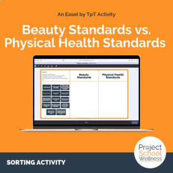 Preview of Sorting Activity: Beauty Standards vs. Physical Health Standards - Health Lesson