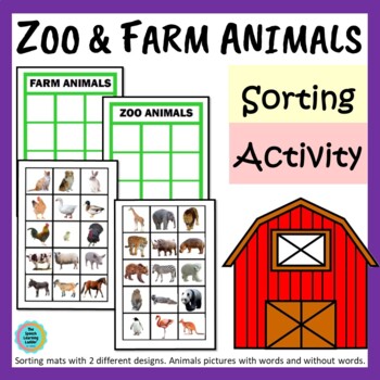 Farm And Zoo Animal Sort Teaching Resources | TPT