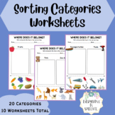 Sorting Categories Worksheets