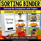 Sorting with Categories and Pictures AUTUMN and FALL Theme