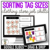 Sorting Clothing Tag Sizes Google Slides Activity
