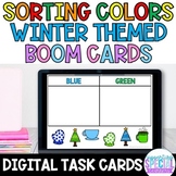 Sorting Colors - Winter Themed BOOM CARDS. Digital Task Ca