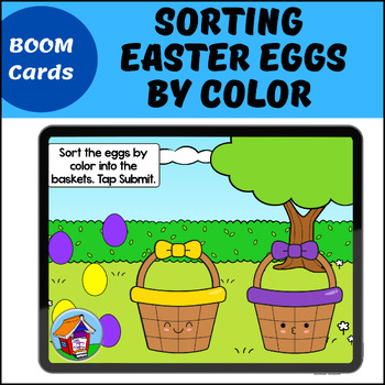 Preview of Sorting Easter Eggs by Color BOOM™ Cards