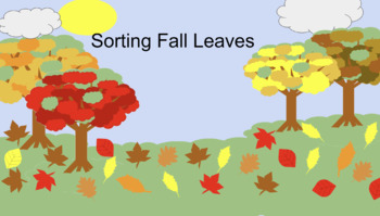 Preview of Sorting Fall Leaves- Color, shape and size