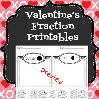 Preview of Sorting Fractions: Valentine Theme