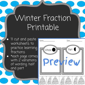Preview of Sorting Fractions: Winter