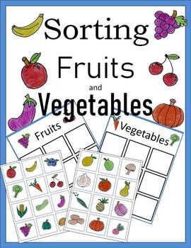 Preview of Sorting Fruits and Vegetables 30 plus Pictures Life Skills