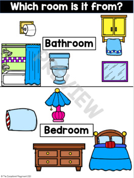Sorting Household Items | What Room Is It From| Life Skills File Folder