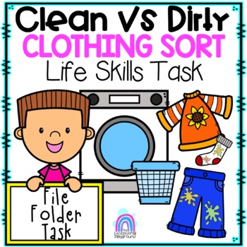 Preview of Sorting Laundry | Clothing Life Skills File Folder