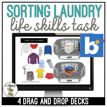Preview of Sorting Laundry Drag & Drop Boom Cards