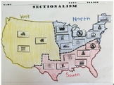 Sectionalism Sorting/Mapping in the United States (Pre-Civil War)