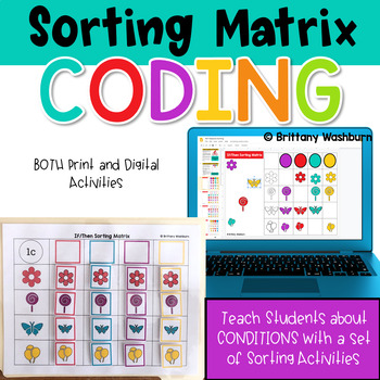 Preview of Sorting Matrix Coding - 4 Seasons Conditionals (Hour of Code)